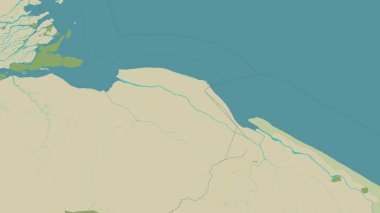 Kuzey Atlantik Okyanusu 'ndaki Corocoro Adası bir topografik OSM İnsani Yardım Stili haritası üzerinde