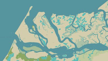 Güney Pasifik Okyanusu 'ndaki Kosta Rika Adası bir topoğrafik, OSM İnsani Yardım Stili haritası üzerinde