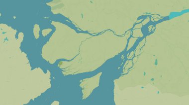 Güneydoğu Alaska 'nın Sahil Suları' ndaki Çiftlik Adası ve İngiliz Kolombiyası topoğrafi, OSM İnsani Stil Haritası