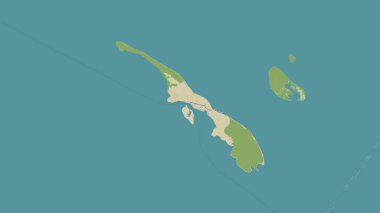 Halmahera Denizi 'ndeki Pulau Gebe OSM İnsani Yardım Stili Haritası