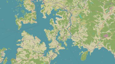 Japon Denizi 'ndeki Hario Adası OSM İnsani Yardım Stili Haritası
