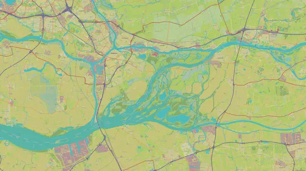 stock image Eiland van Dordrecht in the North Sea on a topographic, OSM Humanitarian style map