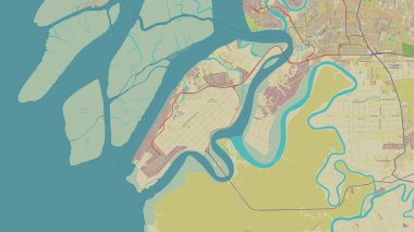 OSM İnsani Yardım Stili Haritasında Malacca Boğazı 'nda Pulau Indah