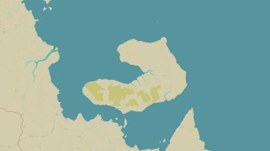 Sulu Denizi 'ndeki Pulau Jambongan, OSM İnsani Yardım Stili haritası üzerinde