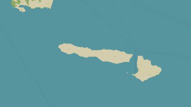 Banda Denizi 'ndeki Pulau Kalao bir topoğrafik, OSM İnsani Stil Haritası üzerinde