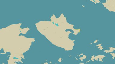 Güney Atlantik Okyanusu 'ndaki Keppel Adası bir topoğrafik, OSM İnsani Stil Haritası üzerinde