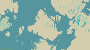 King William Island in the The Northwestern Passages on a topographic, OSM Humanitarian style map clipart