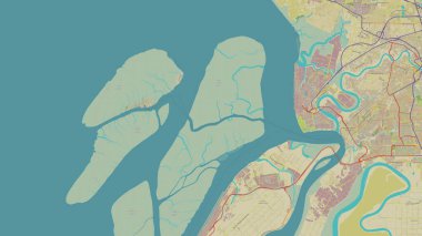 OSM İnsani Yardım Stili Haritasında Malacca Boğazı 'nda Pulau Klang