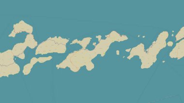Savu Denizi 'ndeki Pulau Lembata OSM İnsani Yardım Stili haritası üzerinde