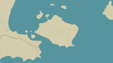Java Denizi 'ndeki Pulau Lepar OSM İnsani Yardım Stili haritası üzerinde