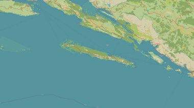 Adriyatik Denizi 'ndeki Meleda Adası, OSM İnsani Yardım Haritası üzerinde