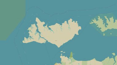 Timor Denizi 'ndeki Melville Adası bir topoğrafik, OSM İnsani Stil Haritası üzerinde