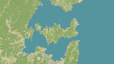 Japon Denizi 'ndeki Noto Adası OSM İnsani Yardım Stili Haritası