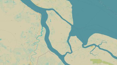 Malacca Boğazı 'ndaki Pulau Pandang, OSM İnsani Yardım Stili Haritası