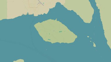 Güneydoğu Alaska 'nın Sahil Suları' ndaki Pleasant Island ve British Columbia 'nın topoğrafi, OSM İnsani Stil Haritası