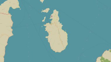 Filipin Denizi 'ndeki Romblon Adası, OSM İnsani Yardım Stili Haritası üzerinde