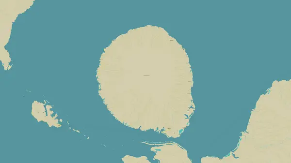 stock image Kolombangara Island in the Solomon Sea on a topographic, OSM Humanitarian style map