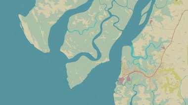 Kuzey Atlantik Okyanusu 'ndaki Ile de Taidi topografik, OSM İnsani Yardım Stili Haritası
