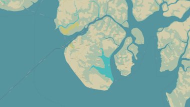 Kuzey Atlantik Okyanusu 'ndaki Iles Tristao topografik, OSM İnsani Yardım Stili Haritası