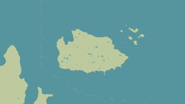 Bering Denizi 'ndeki Unalga Adası, OSM İnsani Yardım Haritası üzerinde