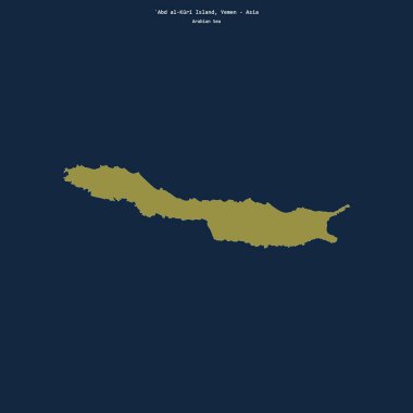 Arap Denizi 'nde Yemen' e ait Abd al-Kuri Adası 'nın şekli.