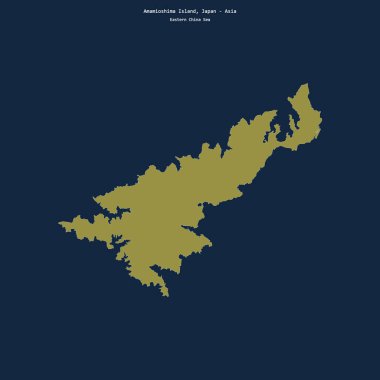 Doğu Çin Denizi 'ndeki Amamioshima Adası' nın şekli, Japonya 'ya ait.