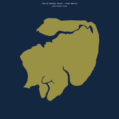 Brezilya 'ya ait Güney Atlantik Okyanusu' ndaki Ilha do Andrade 'nin şekli