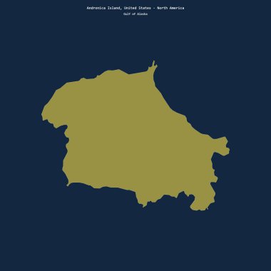 Alaska Körfezi 'ndeki Andronica Adası' nın şekli, Amerika Birleşik Devletleri 'ne ait.