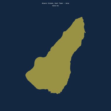 Doğu Timor 'a ait Banda Denizi' ndeki Atauro Adası 'nın şekli.