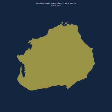 Alaska Körfezi 'ndeki Augustine Adası' nın şekli, Amerika Birleşik Devletleri 'ne ait.