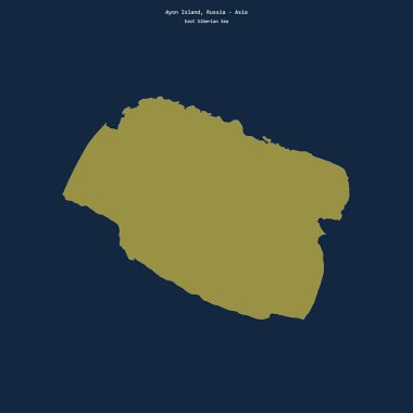 Doğu Sibirya Denizi 'ndeki Ayon Adası' nın şekli, Rusya 'ya ait.