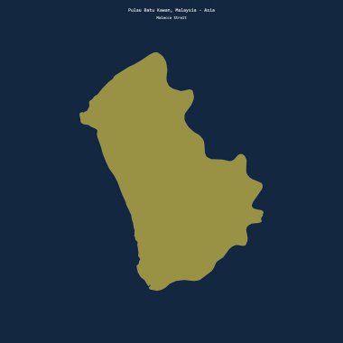 Malezya Boğazı 'ndaki Pulau Batu Kawan' ın şekli.