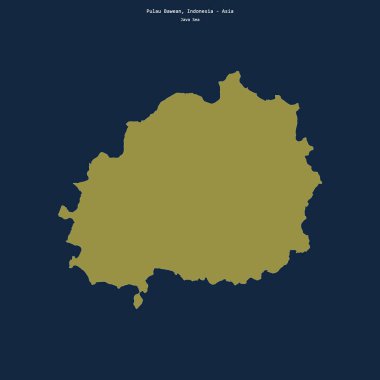 Java Denizi 'ndeki Pulau Bawean şekli, Endonezya' ya ait.