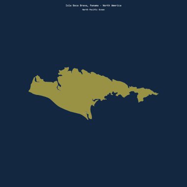 Kuzey Pasifik Okyanusu 'ndaki Boca Brava Adası' nın şekli, Panama 'ya ait.