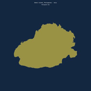 Filipin Denizi 'ndeki Bohol Adası' nın şekli, Filipinlere ait.