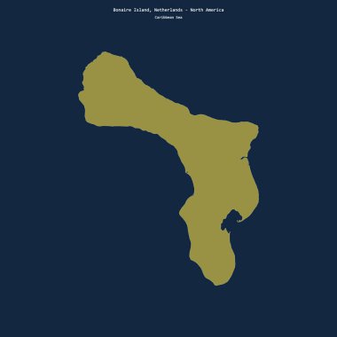 Hollanda 'ya ait Karayip Denizi' ndeki Bonaire Adası 'nın şekli