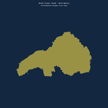 Kuzey Buz Denizi 'ndeki Borden Adası' nın şekli Kanada 'ya ait.