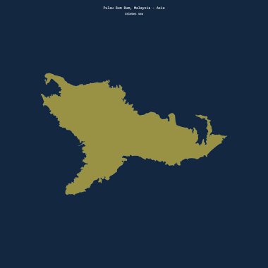 Malezya 'ya ait Celebes Denizi' ndeki Pulau Bum Bum Şekli