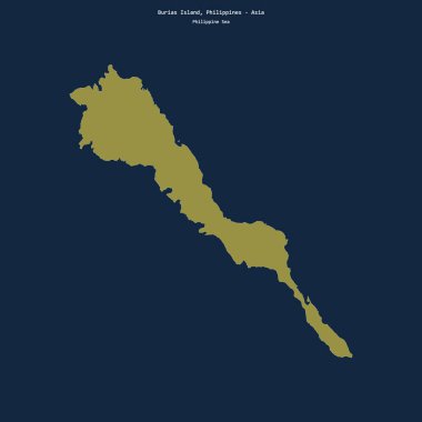 Filipin Denizi 'ndeki Burias Adası' nın şekli, Filipinlere ait.
