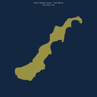 Brezilya 'ya ait Güney Atlantik Okyanusu' ndaki Ilha de Cananeia 'nın şekli