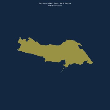Kuzey Atlantik Okyanusu 'ndaki Cayo Coco Adası' nın şekli Küba 'ya ait.
