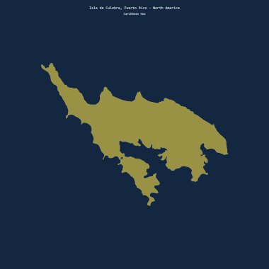 Karayip Denizi 'ndeki Isla de Culebra' nın şekli Porto Riko 'ya ait.