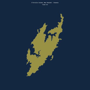 Tasman Denizi 'ndeki D' Urville Adası 'nın şekli, Yeni Zelanda' ya ait.