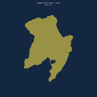 Norveç 'e ait Barents Denizi' ndeki Edgeya Adası 'nın şekli