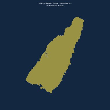Kanada 'ya ait kuzeybatı geçitlerindeki Eglinton Adası' nın şekli.