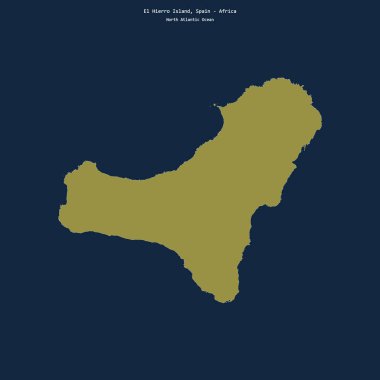 Kuzey Atlantik Okyanusu 'ndaki El Hierro Adası' nın şekli, İspanya 'ya ait.