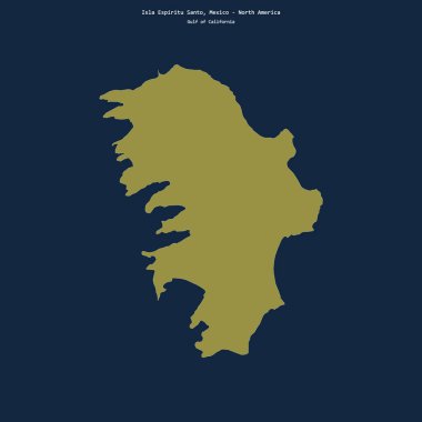 Meksika Körfezi 'ndeki Isla Espiritu Santo' nun sureti.