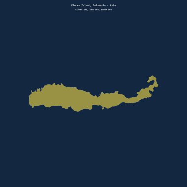 Endonezya 'ya ait Savu Denizi' ndeki Flores Adası 'nın şekli