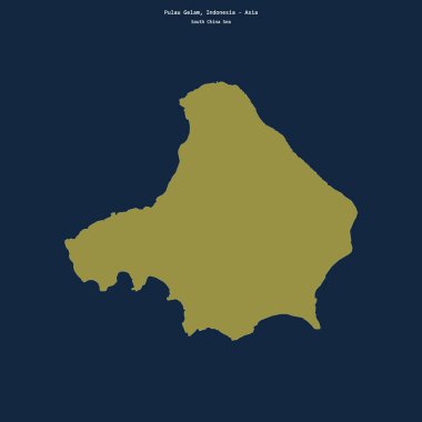 Güney Çin Denizi 'ndeki Pulau Gelam' ın şekli Endonezya 'ya ait.