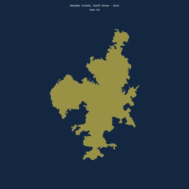 Japonya Denizi 'ndeki Geojedo Adası' nın şekli, Güney Kore 'ye ait.